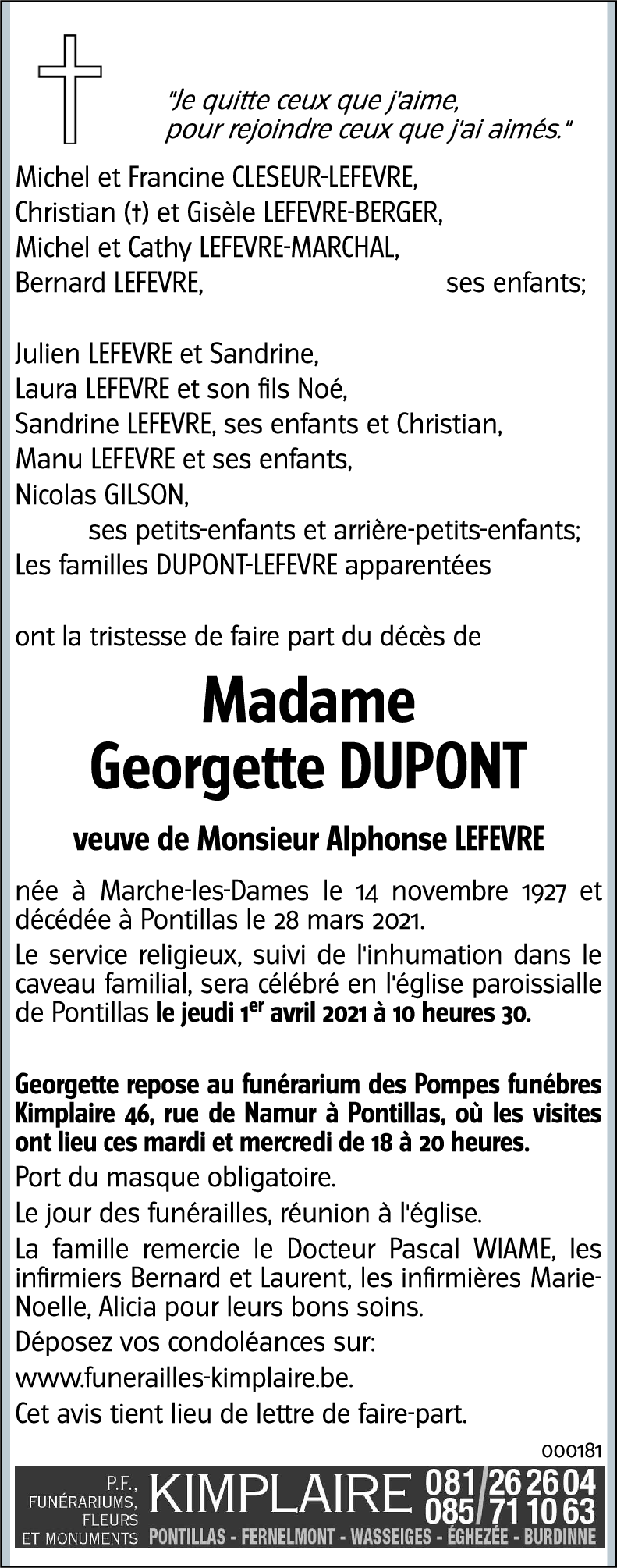 Georgette DUPONT