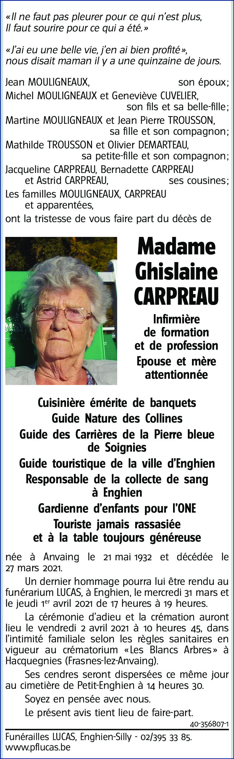 Ghislaine CARPREAU