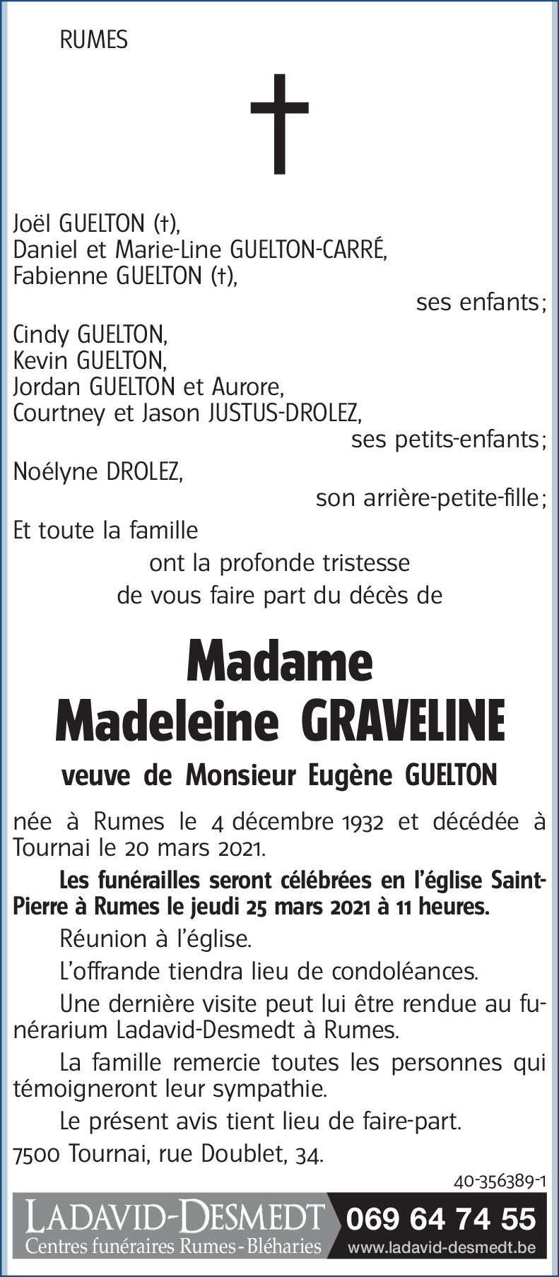 Madeleine GRAVELINE