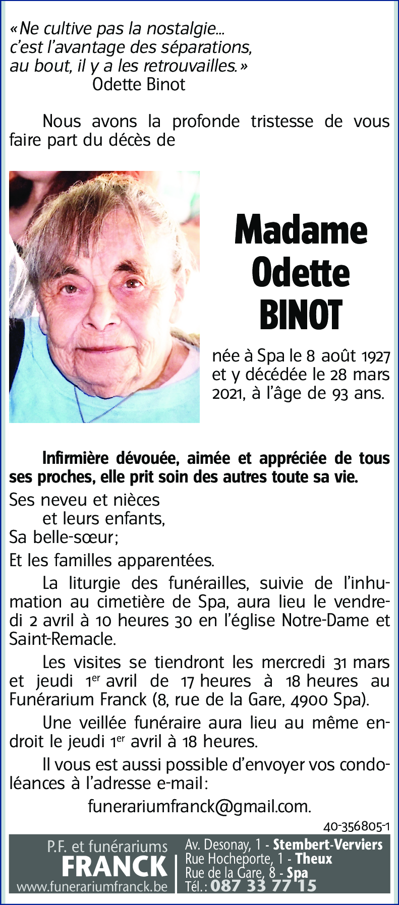 Odette BINOT