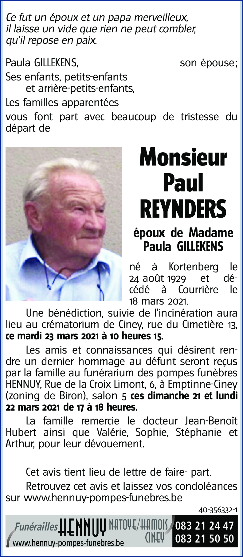 Paul REYNDERS