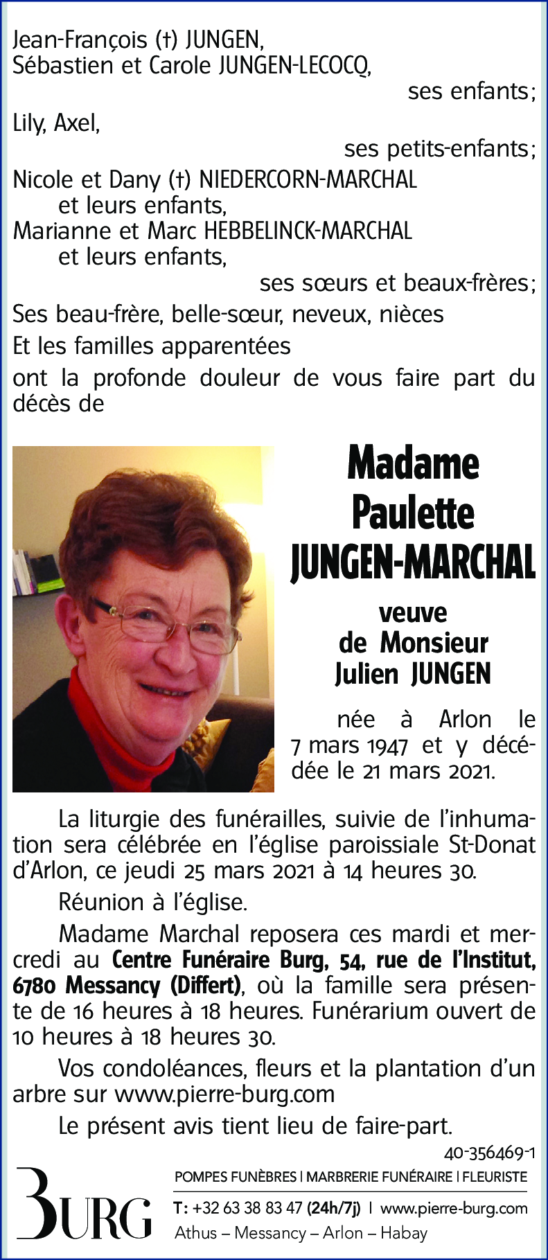 Paulette JUNGEN-MARCHAL