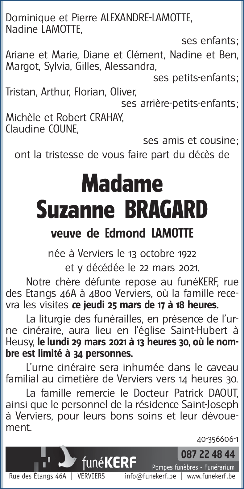 Suzanne BRAGARD