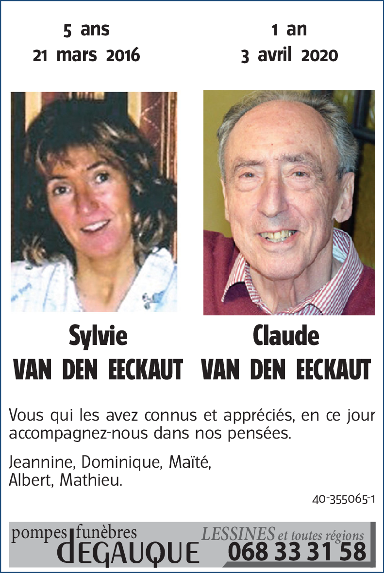 Sylvie VAN DEN EECKAUT Claude VAN DEN EECKAUT