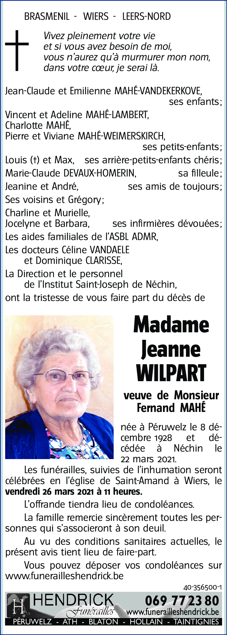 WILPART Jeanne