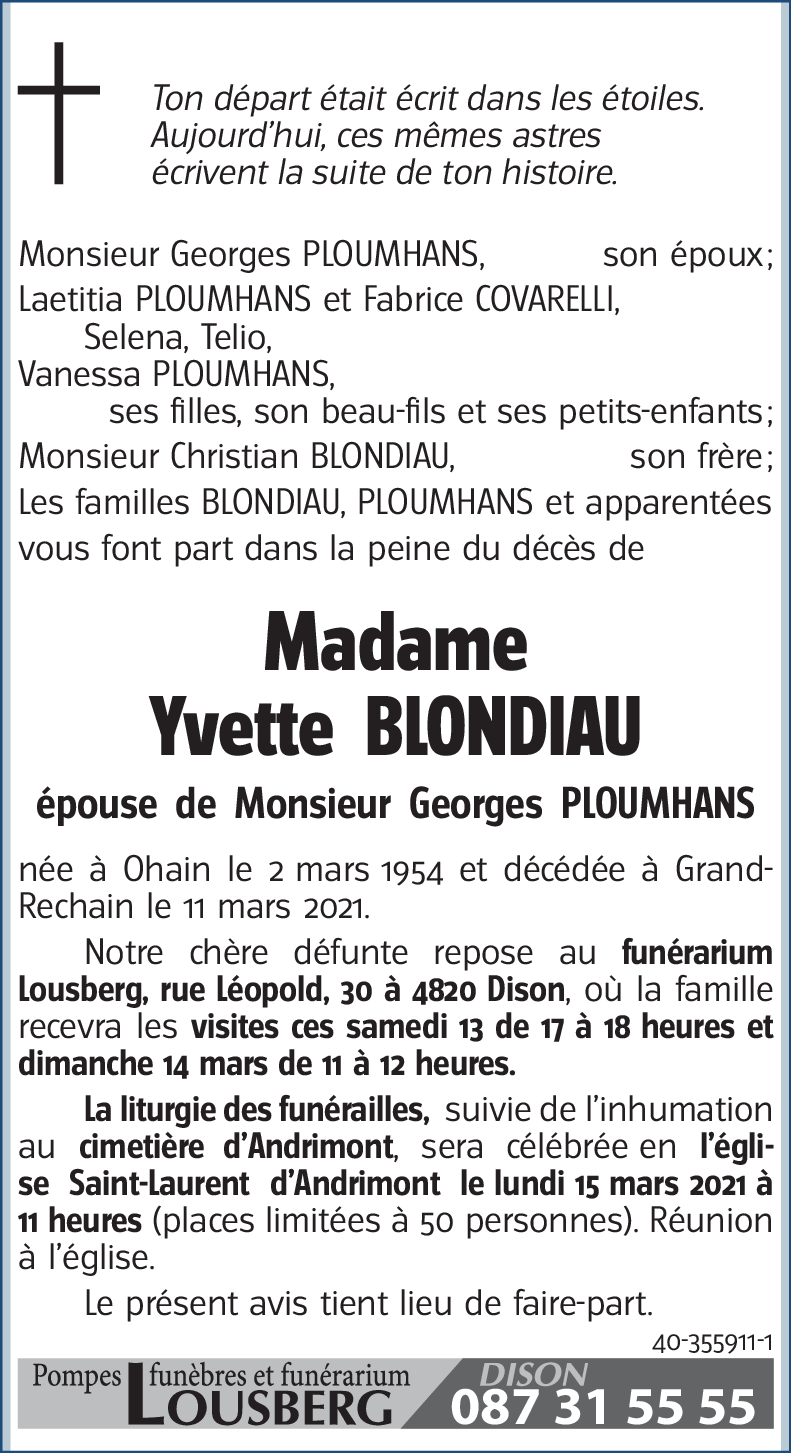 Yvette BLONDIAU