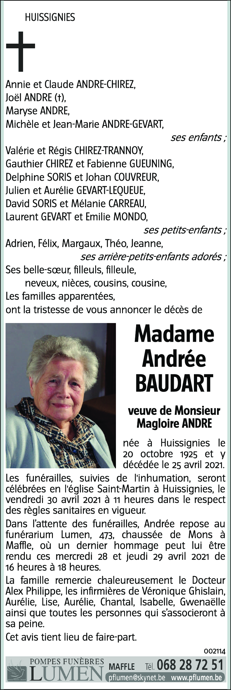 Andrée BAUDART