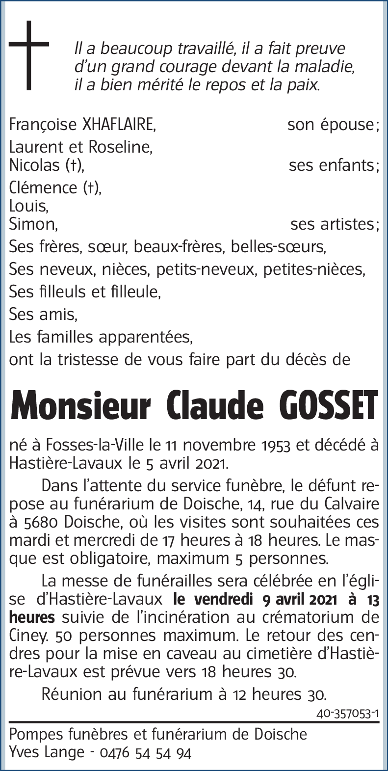 Claude GOSSET