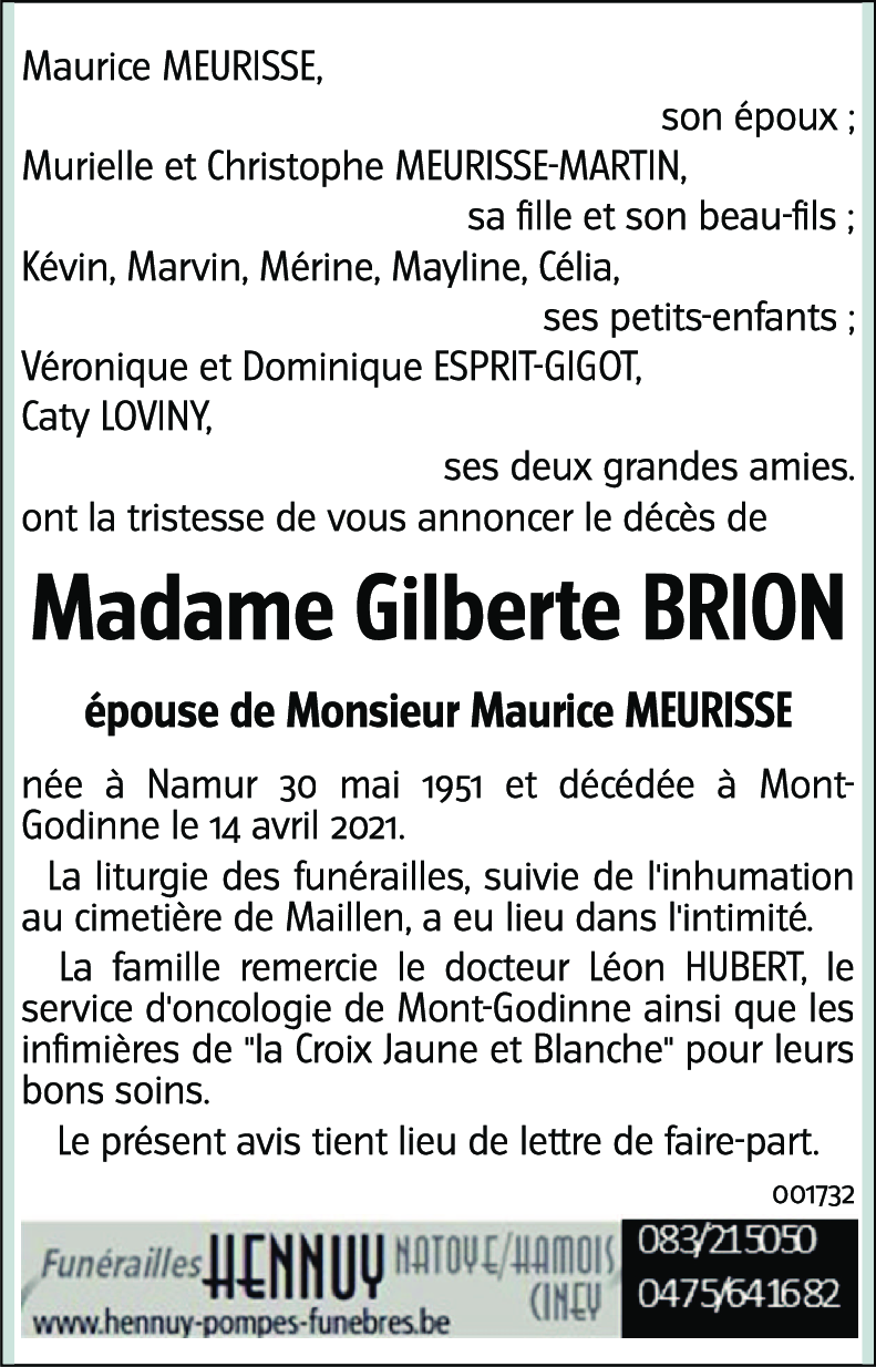 Gilberte BRION