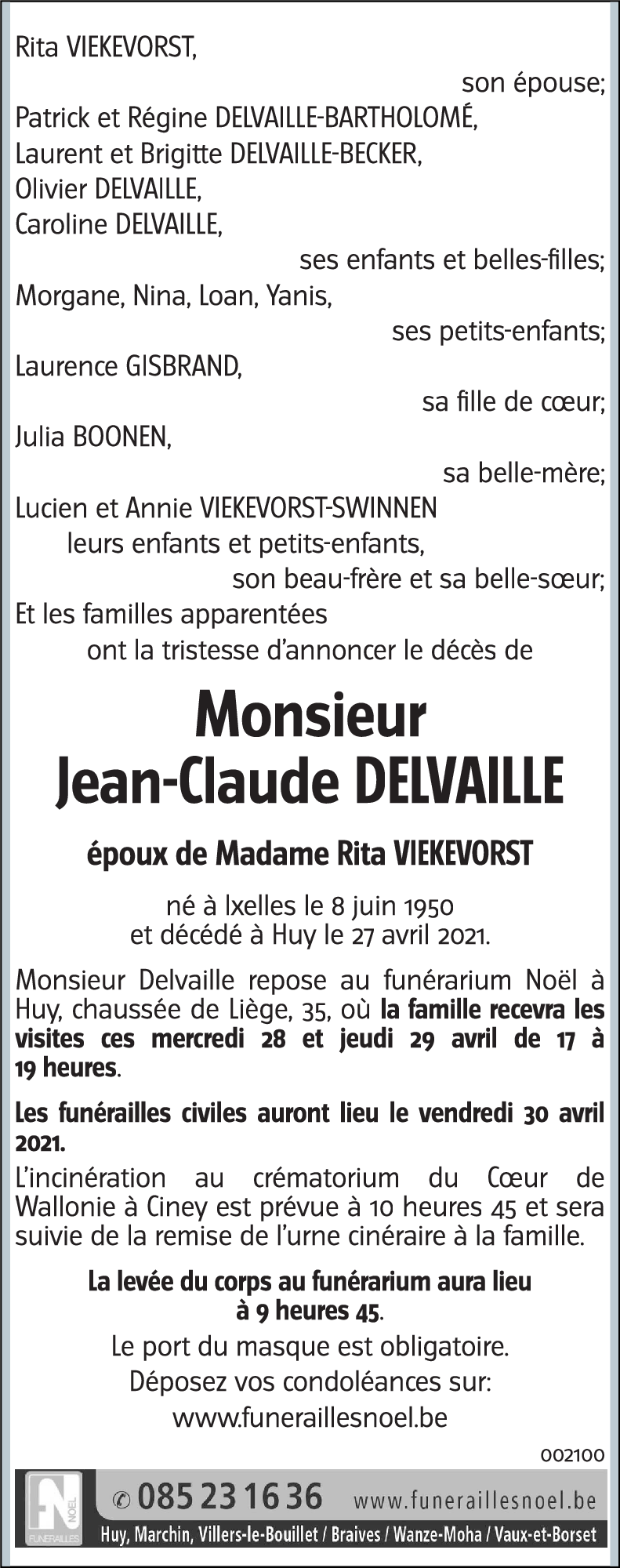 Jean-Claude DELVAILLE