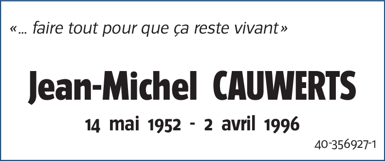 Jean-Michel CAUWERTS