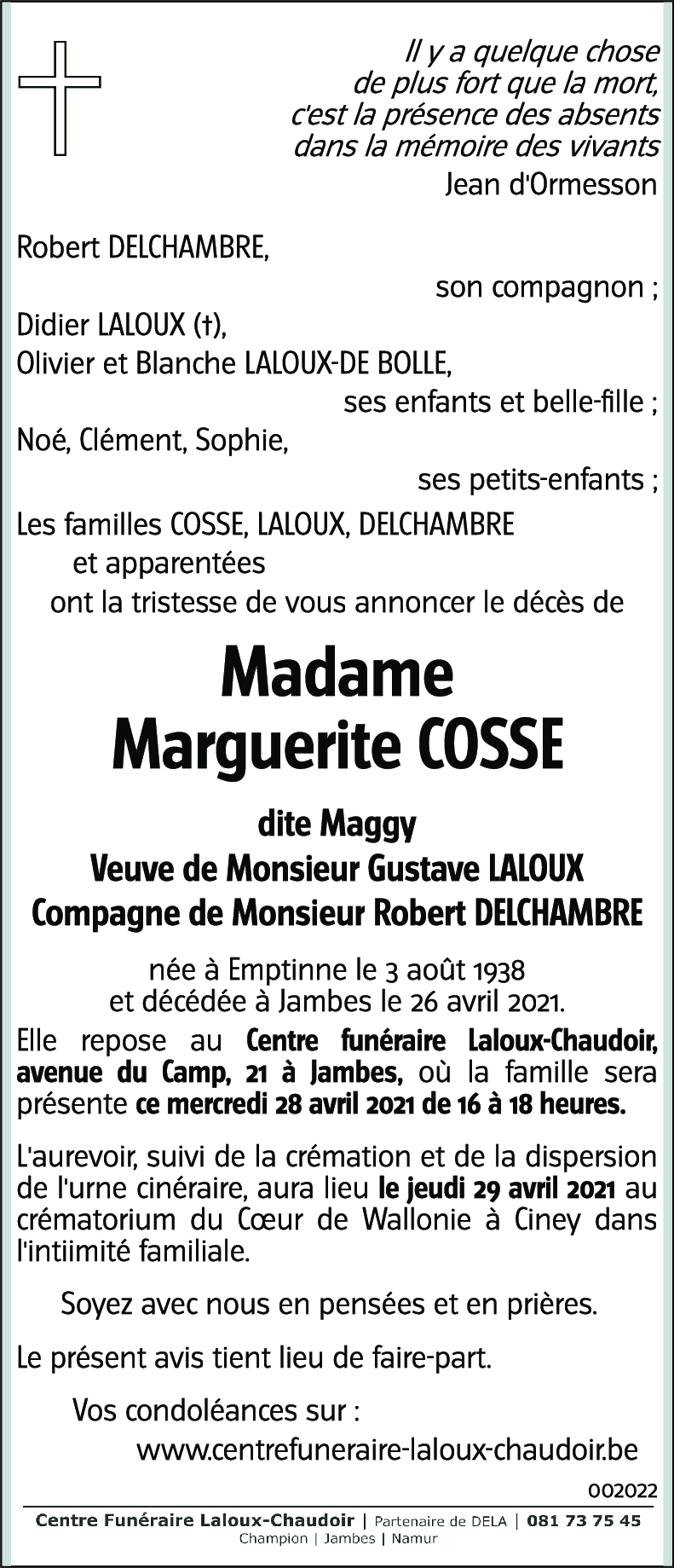 Marguerite COSSSE