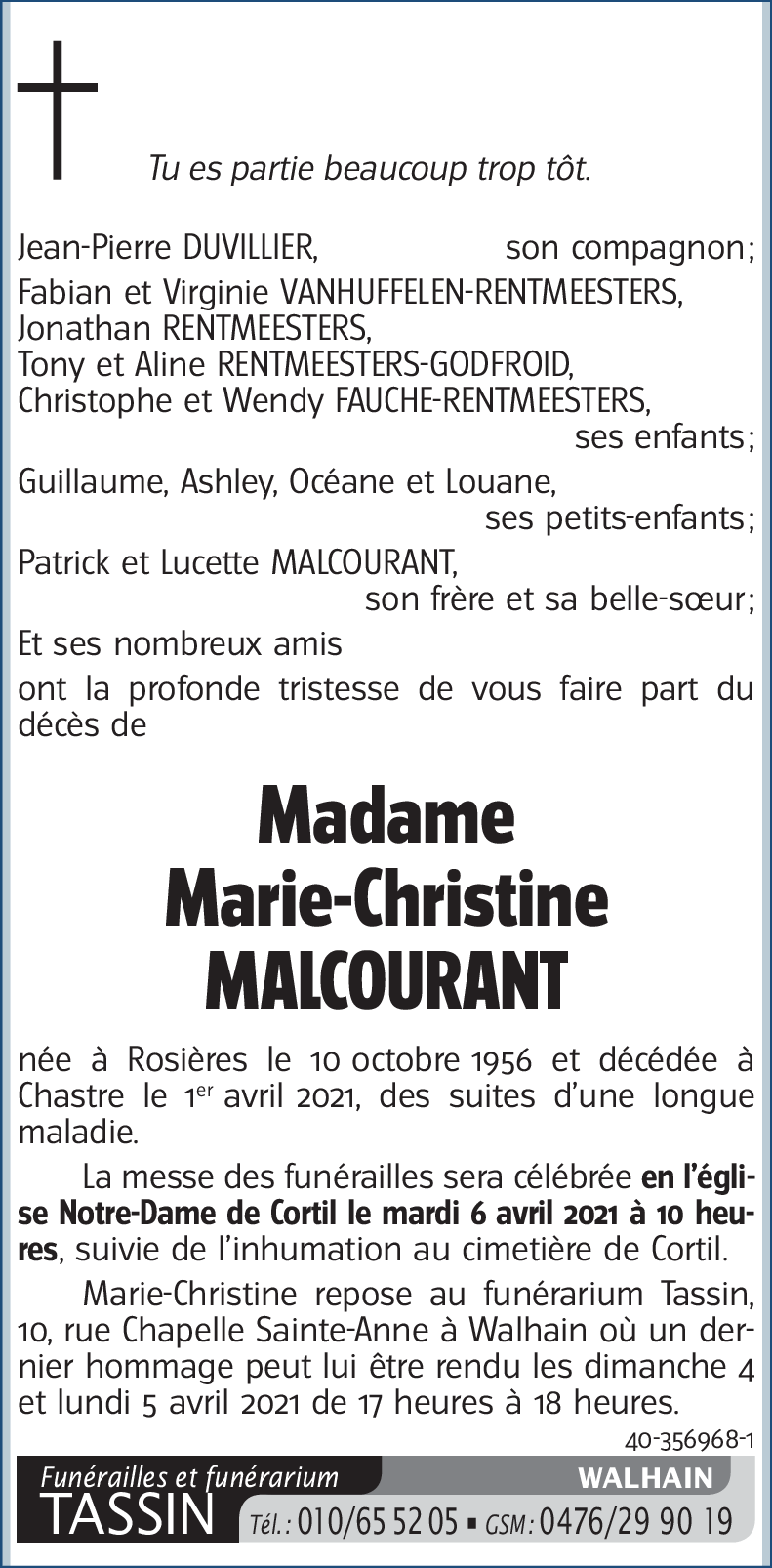 Marie-Christine MALCOURANT