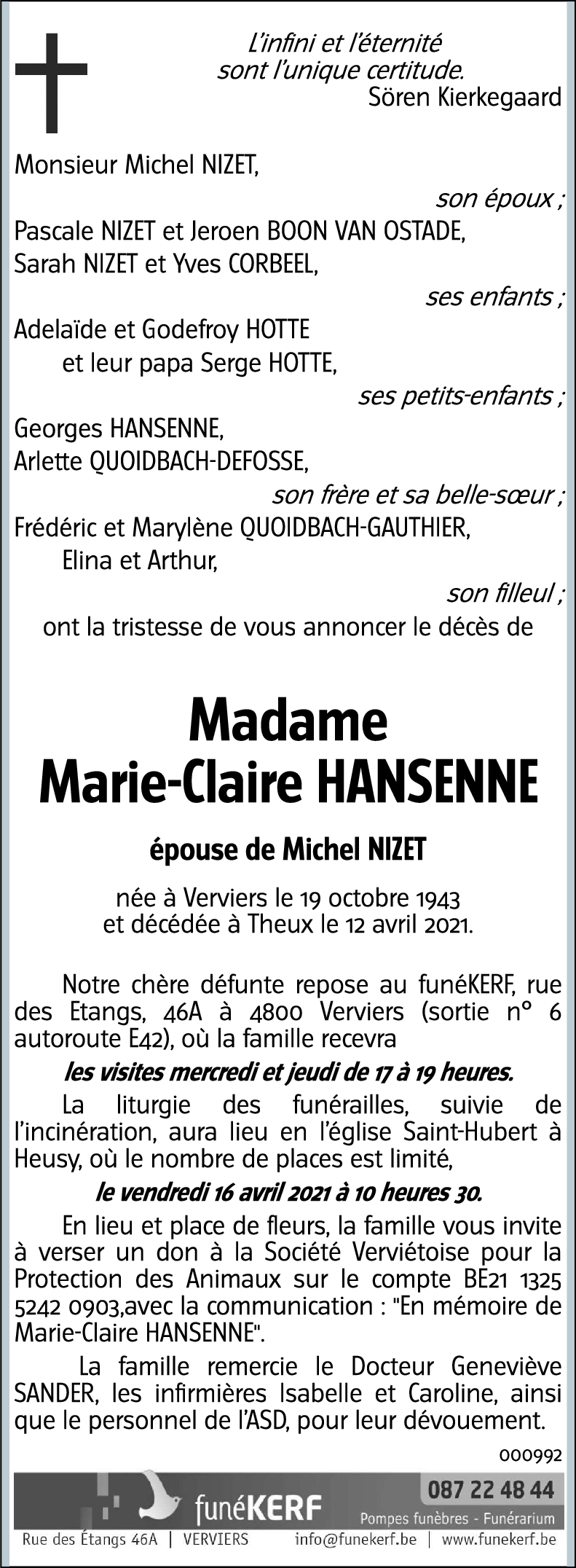 Marie-Claire HANSENNE