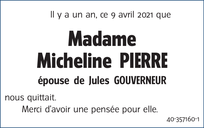 Micheline PIERRE