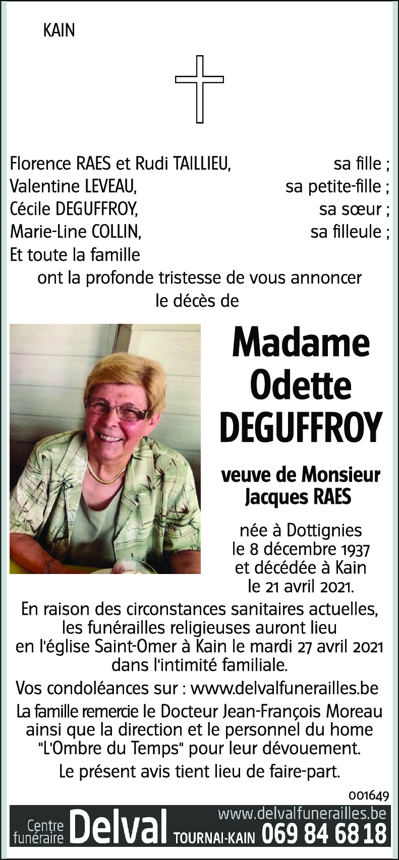 Odette DEGUFFROY