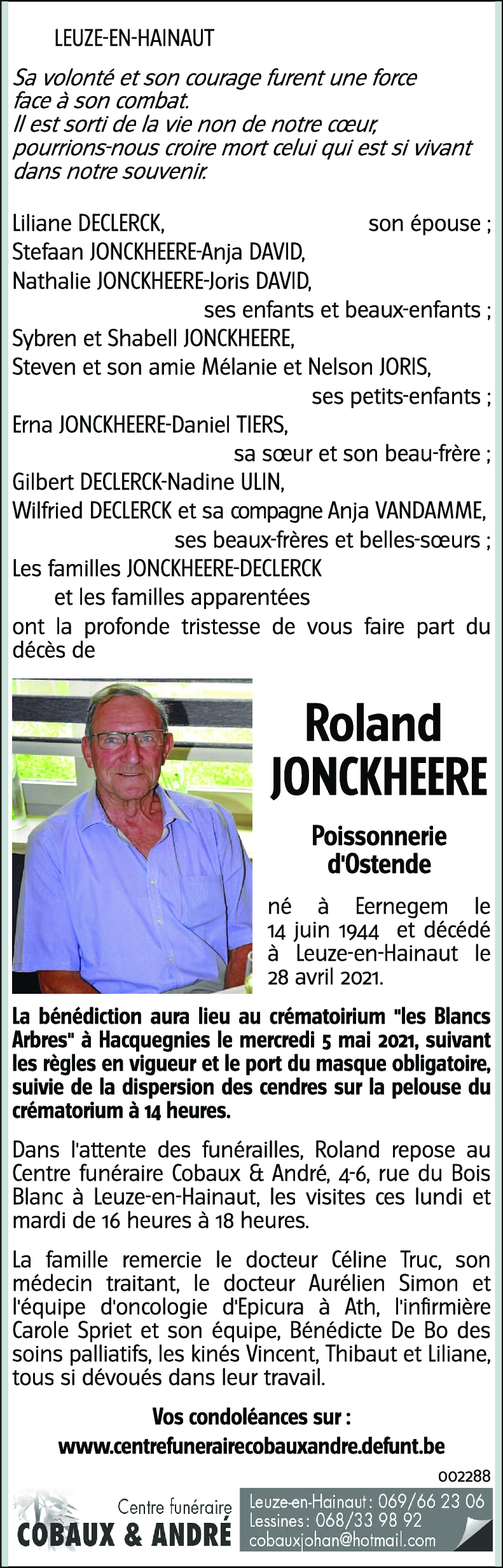 Roland JONCKHEERE