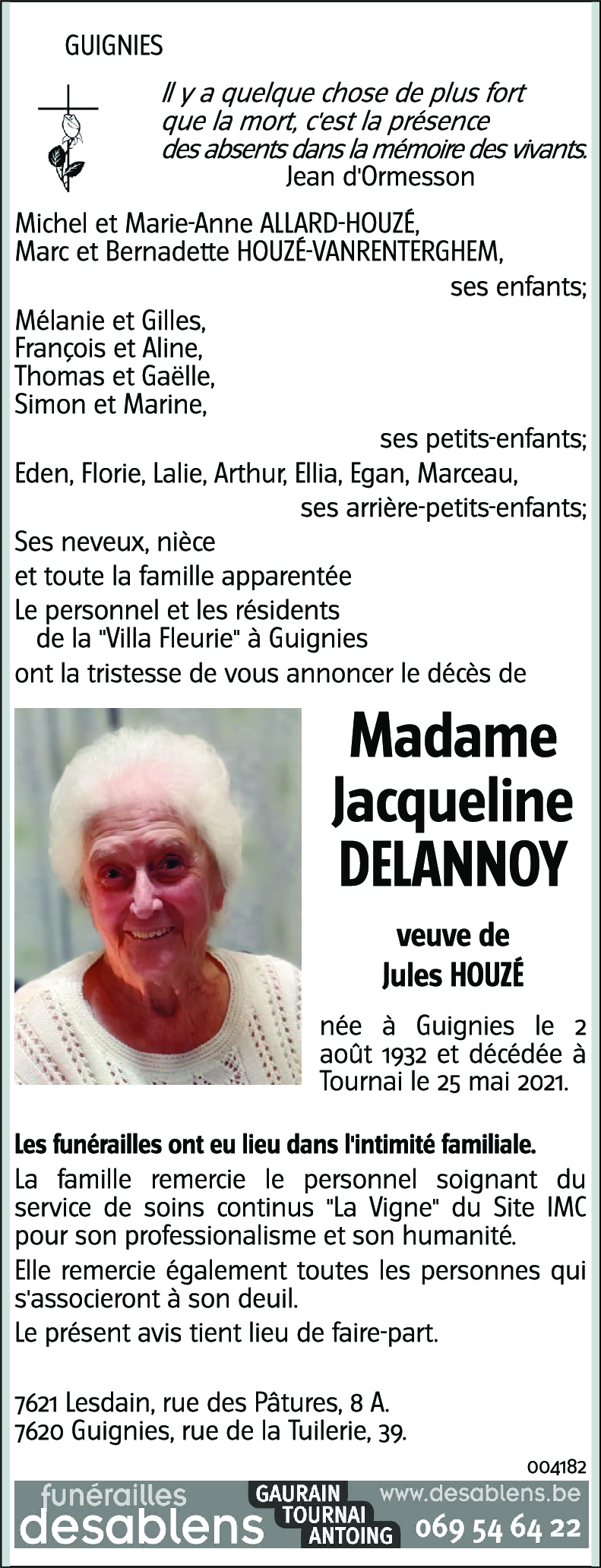 Jacqueline DELANNOY