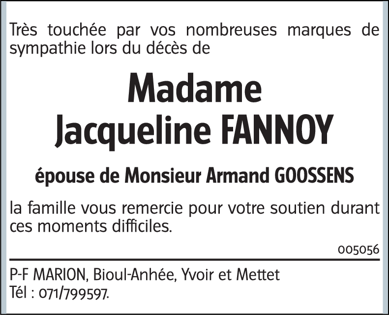 Jacqueline FANNOY