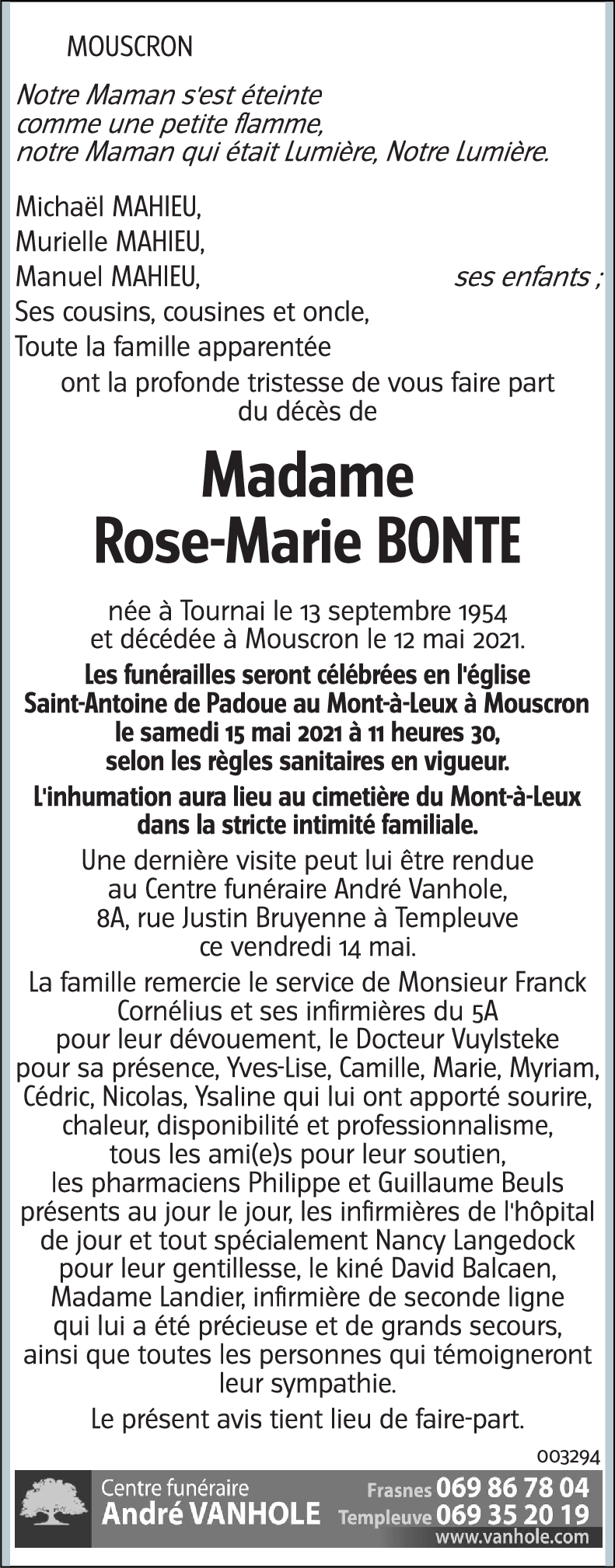 Rose-Marie BONTE