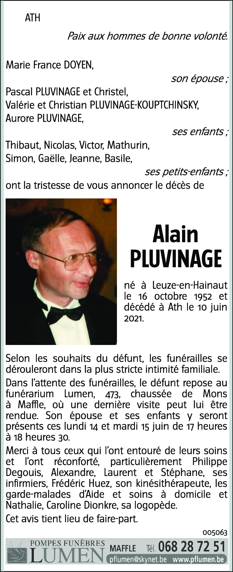 Alain PLUVINAGE