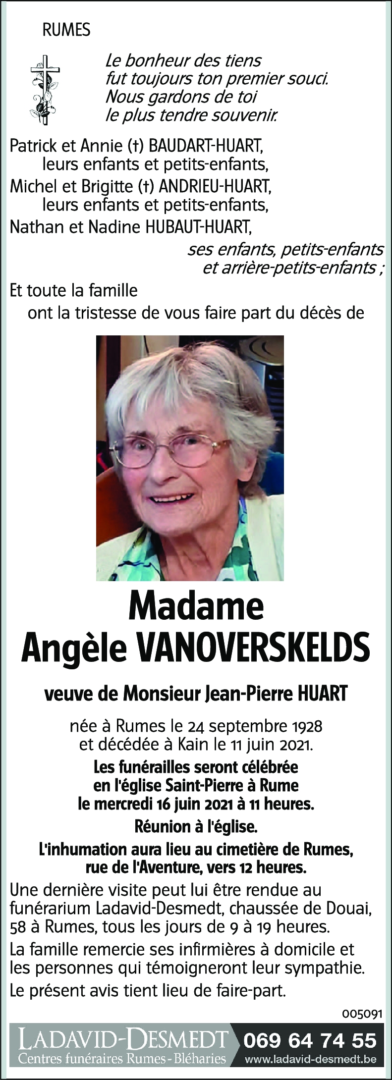 Angèle VANOVERSKELDS