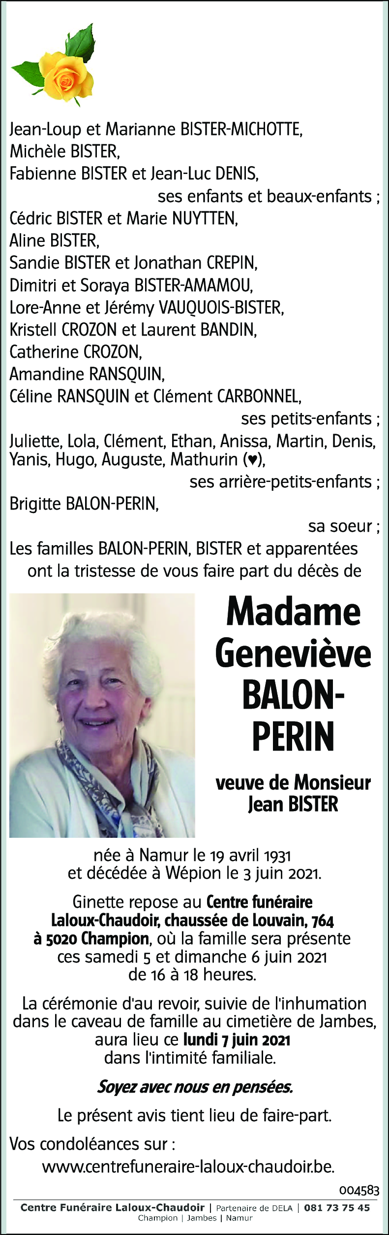 Geneviève BALON-PERIN