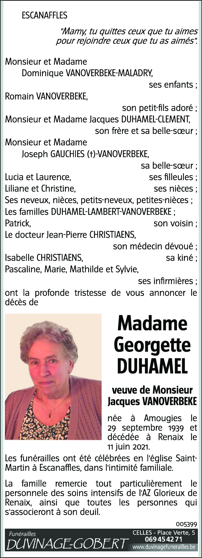 Georgette DUHAMEL