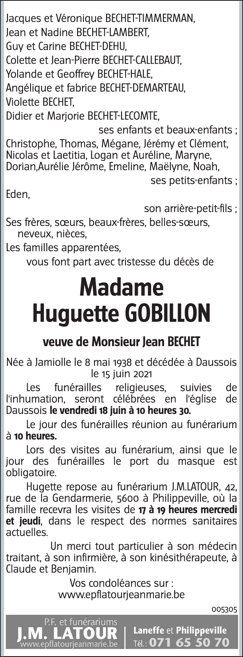 Huguette GOBILLON