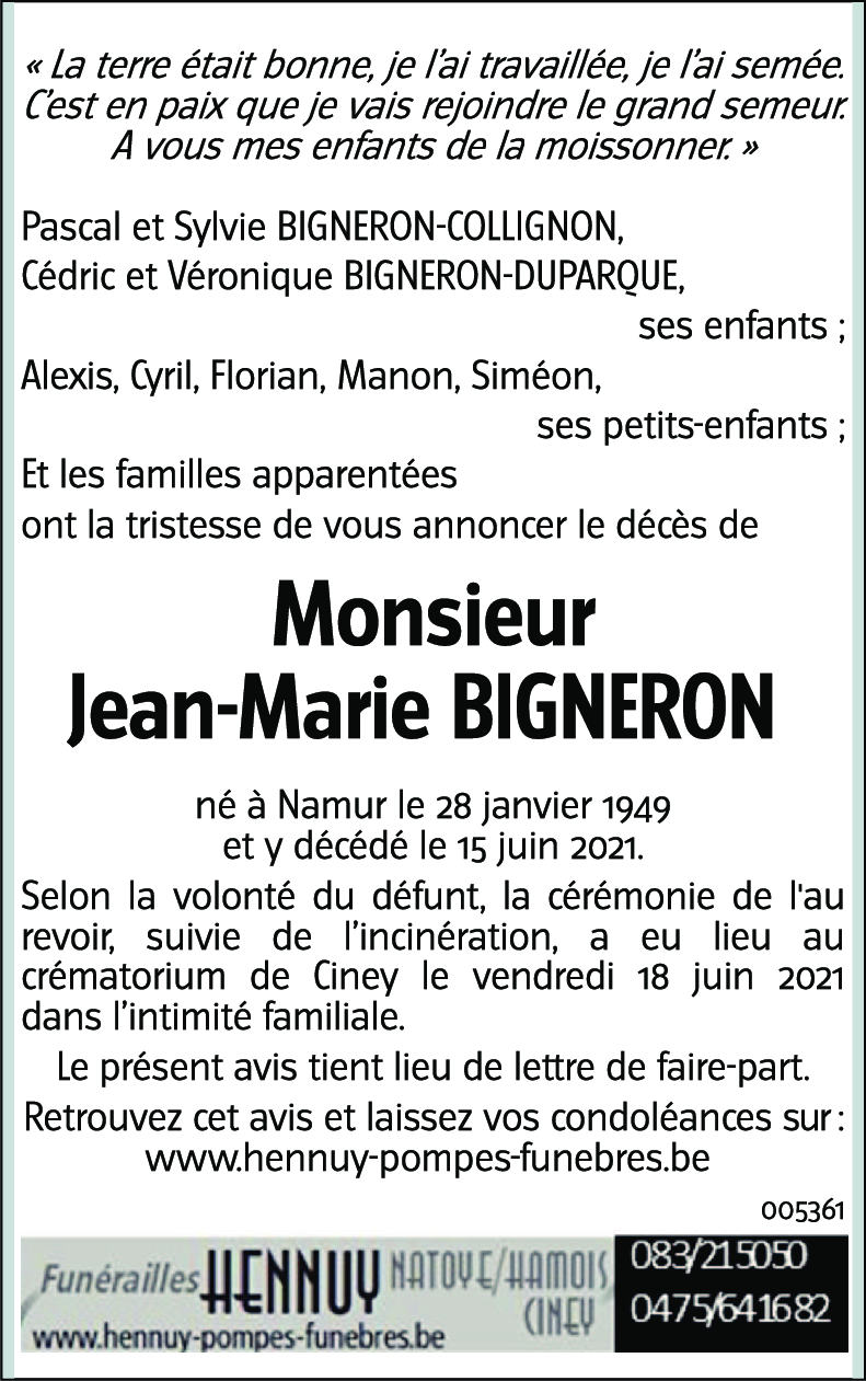 Jean-Marie BIGNERON