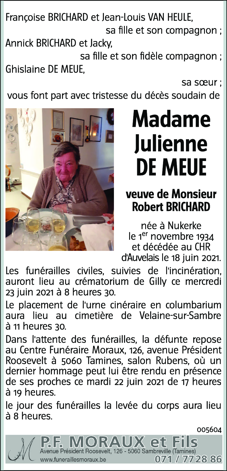 Julienne DE MEUE