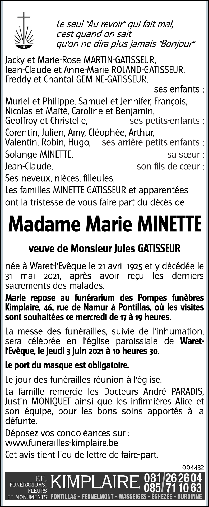 Marie MINETTE