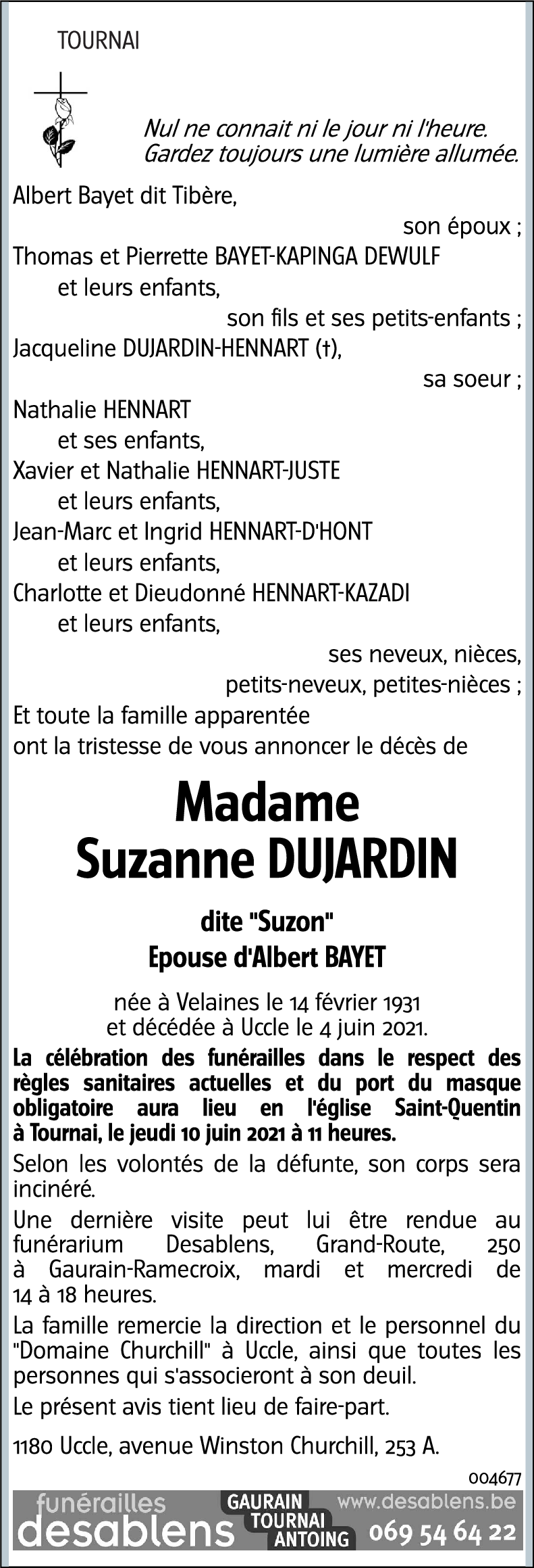 Suzanne DUJARDIN