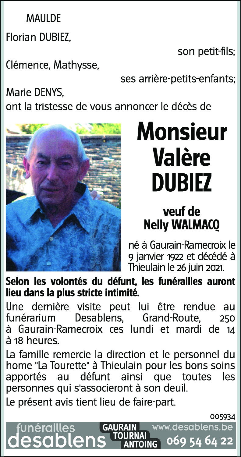 Valère DUBIEZ