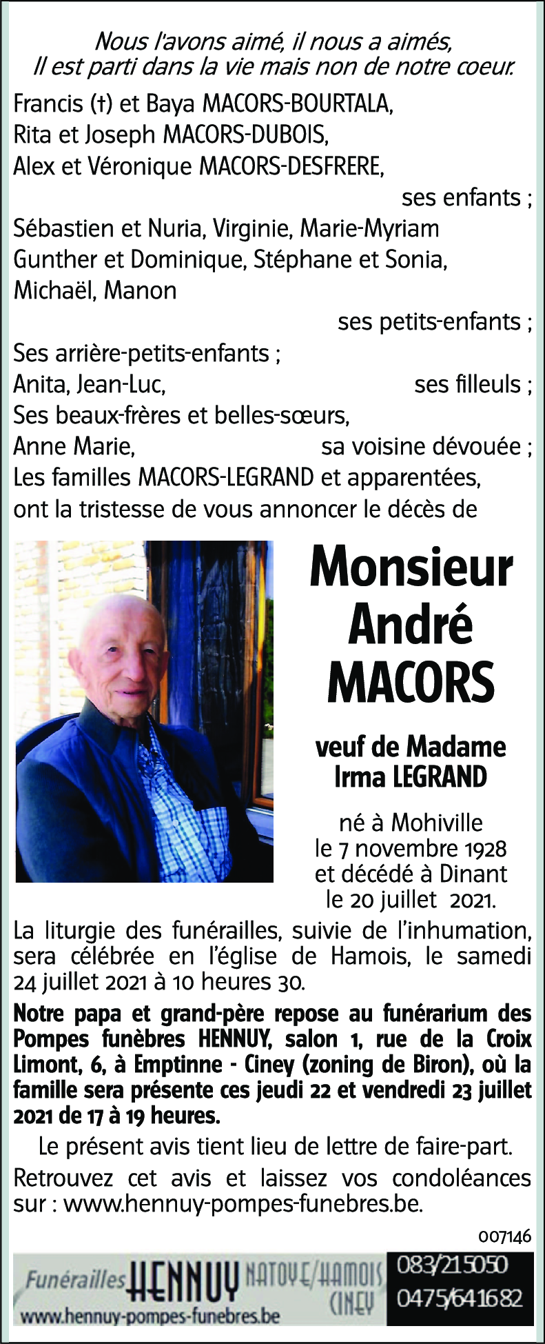 André MACORS