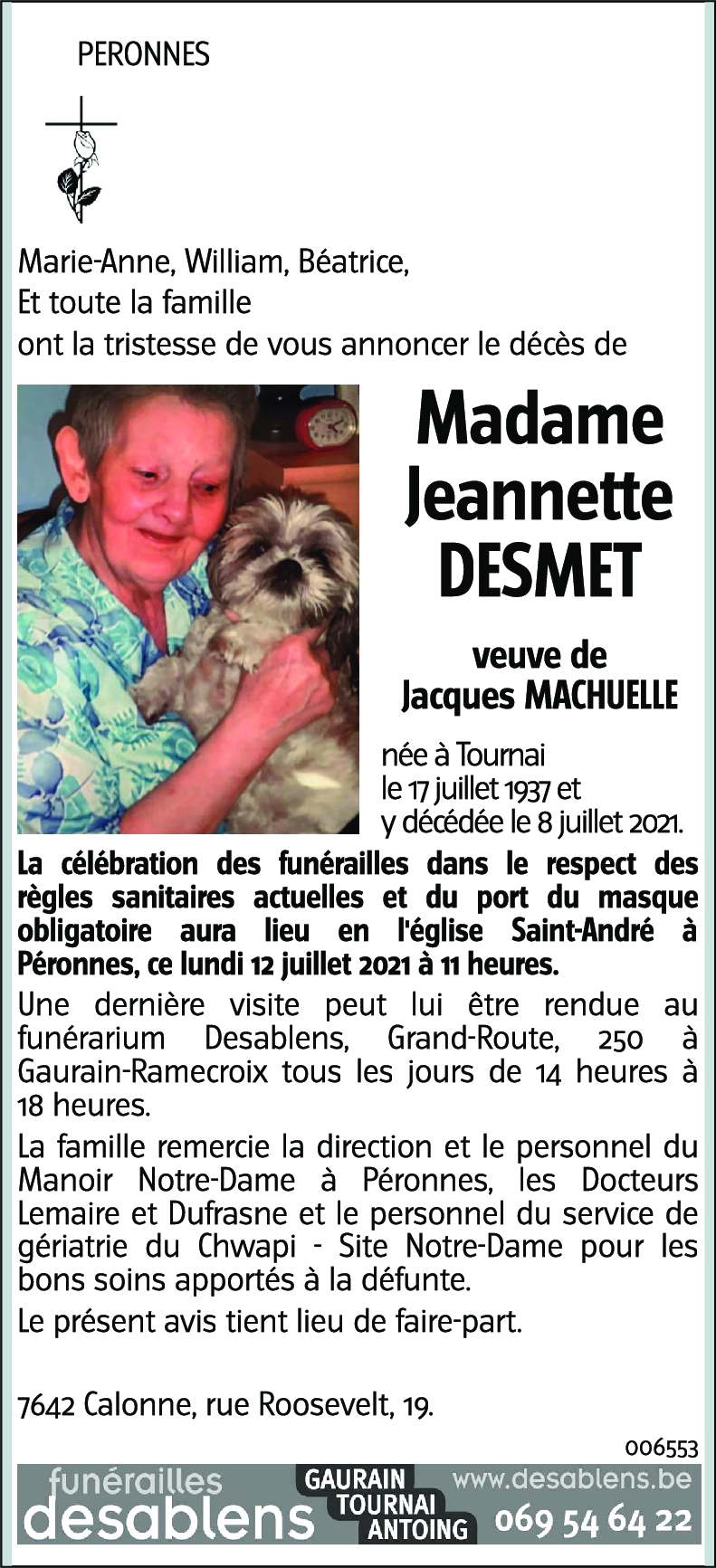 Jeannette DESMET