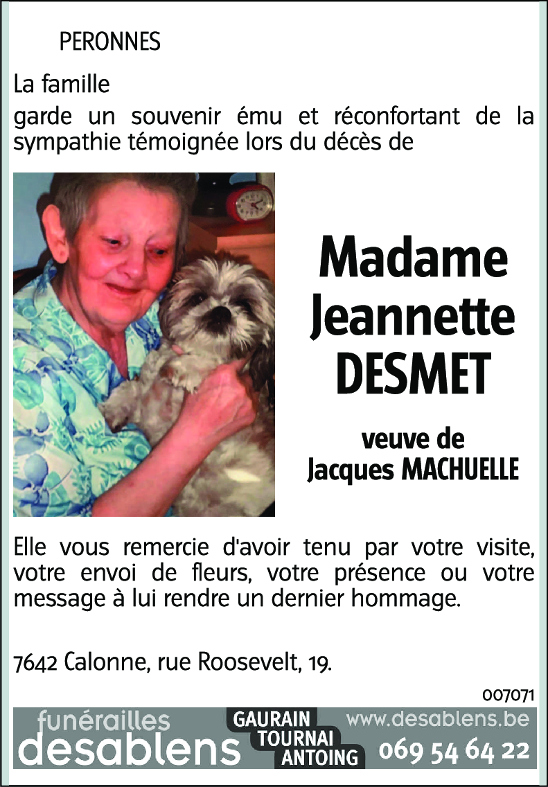 Jeannette DESMET