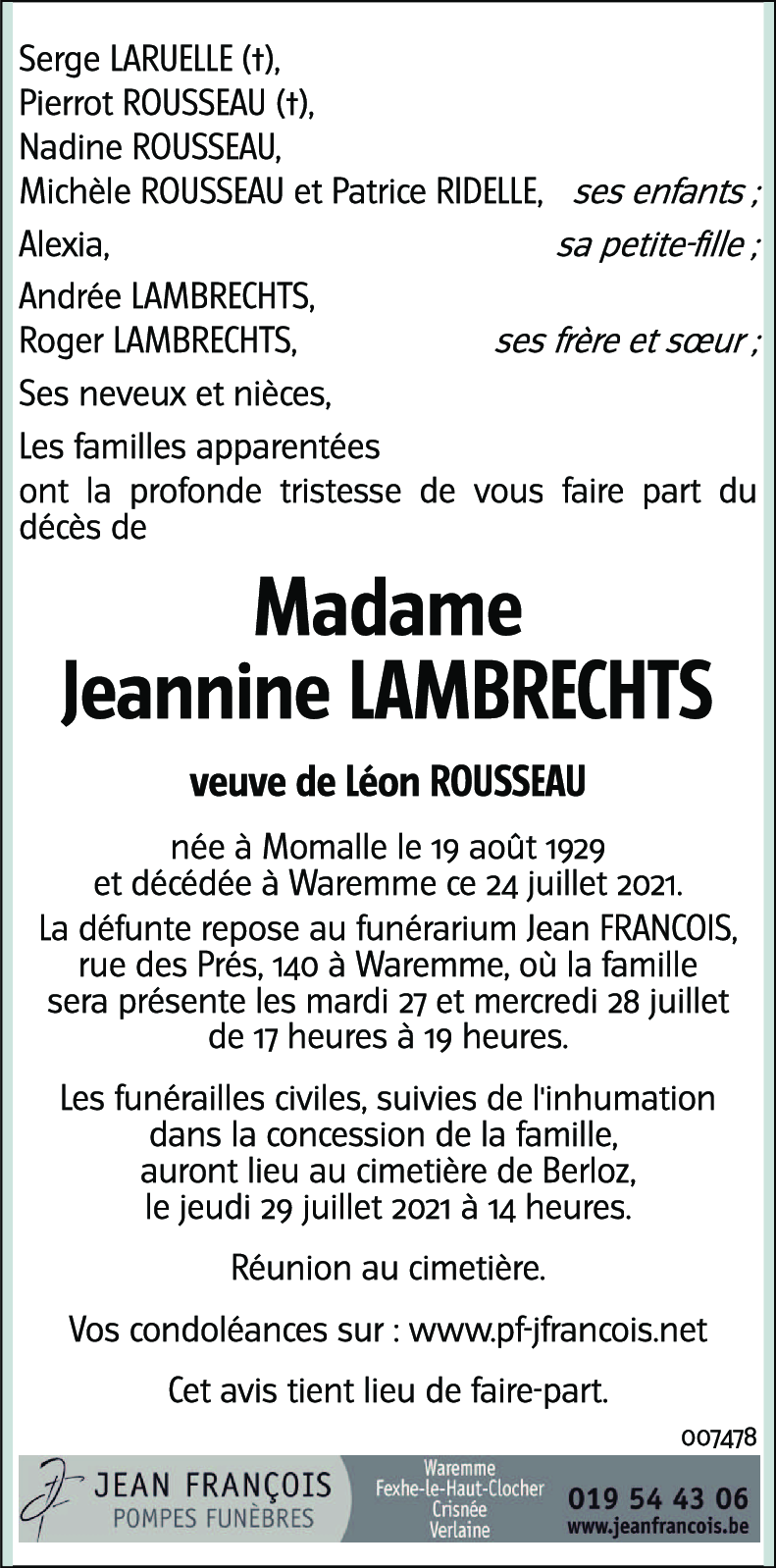 Jeannine LAMBRECHTS
