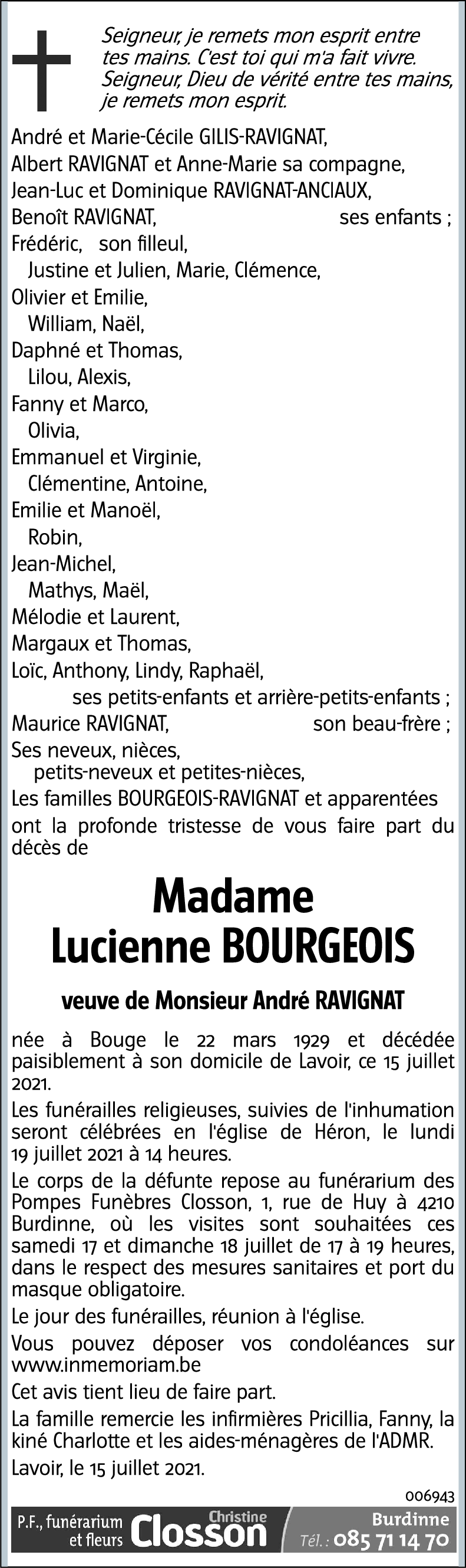 Lucienne BOURGEOIS