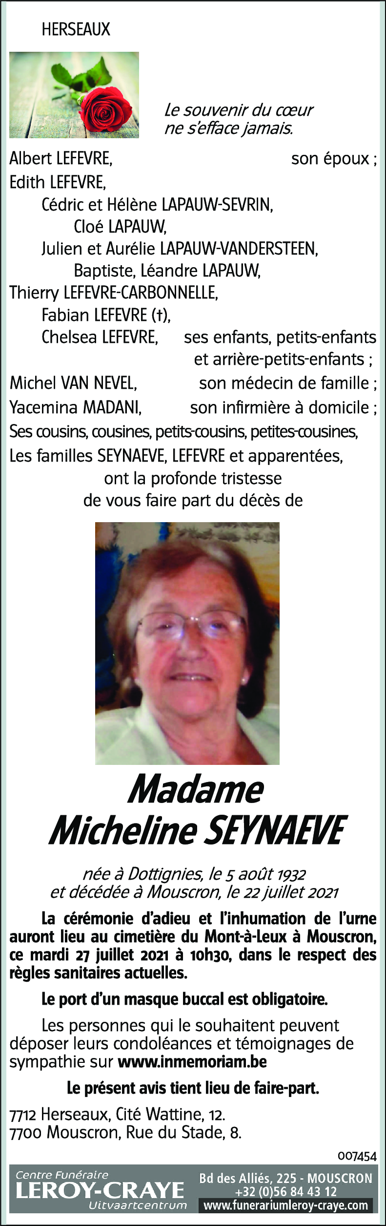 Micheline SEYNAEVE