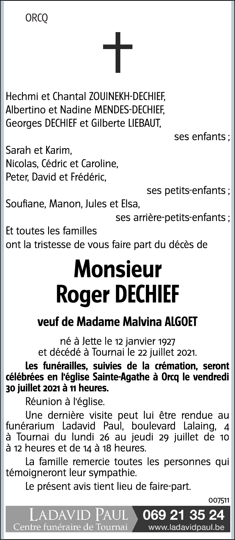 Roger DECHIEF