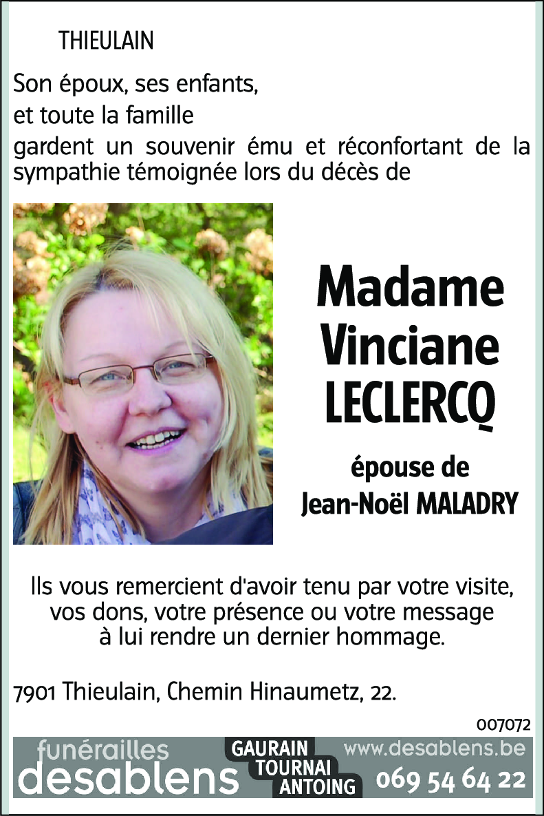 Vinciane LECLERCQ