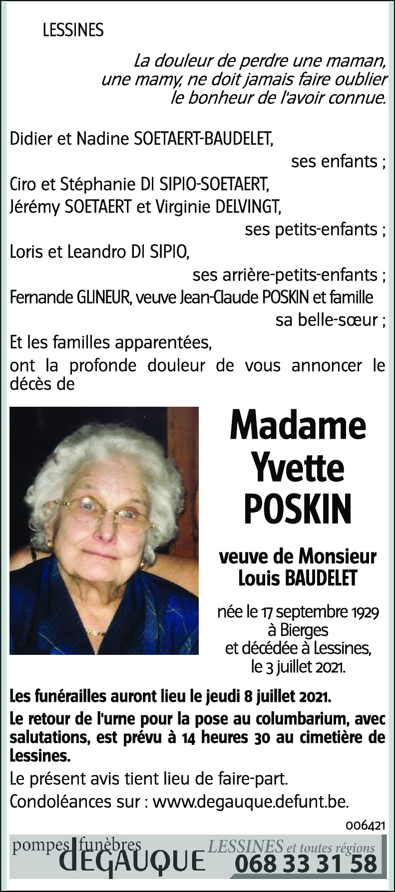 Yvette POSKIN