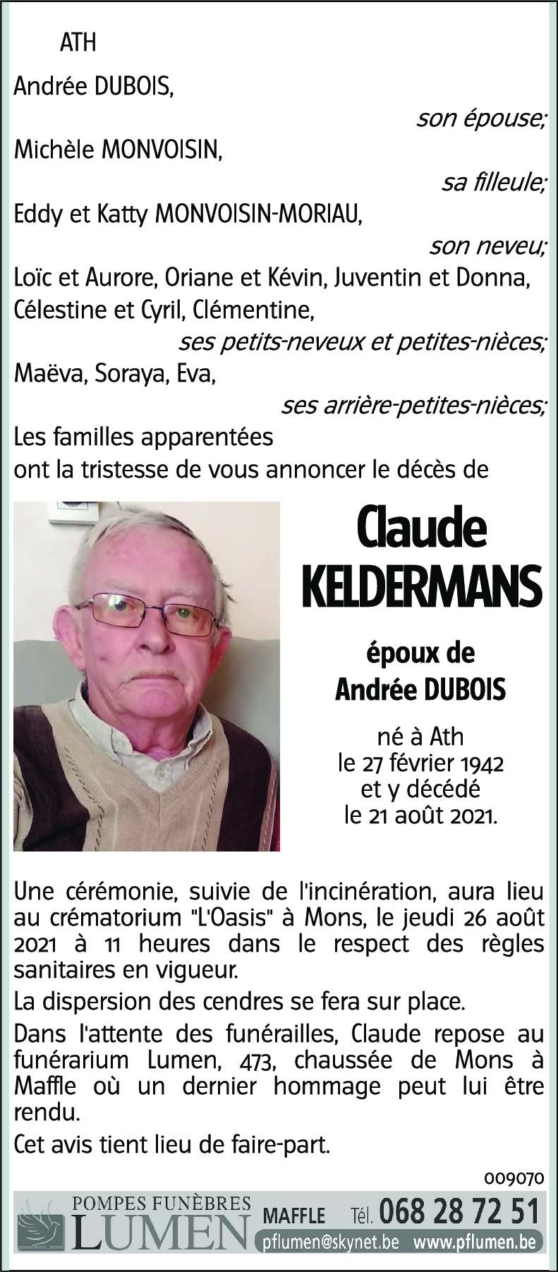 Claude KELDERMANS