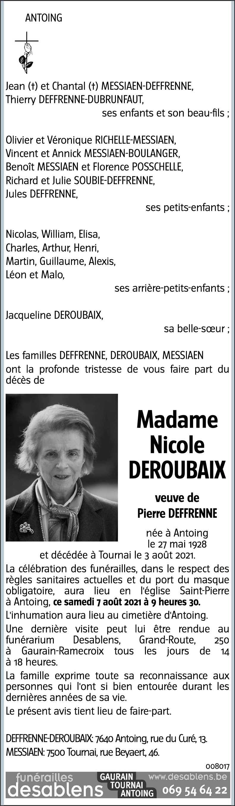 Nicole DEROUBAIX