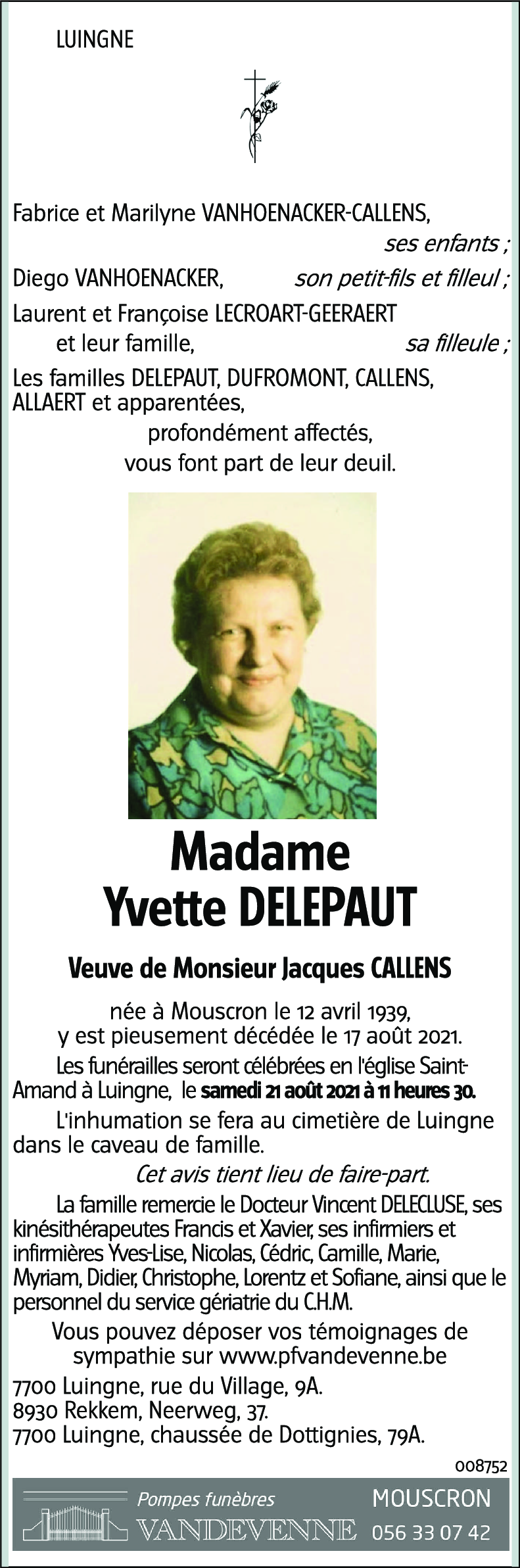 Yvette DELEPAUT