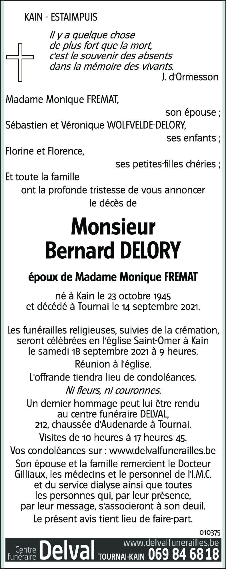 Bernard DELORY