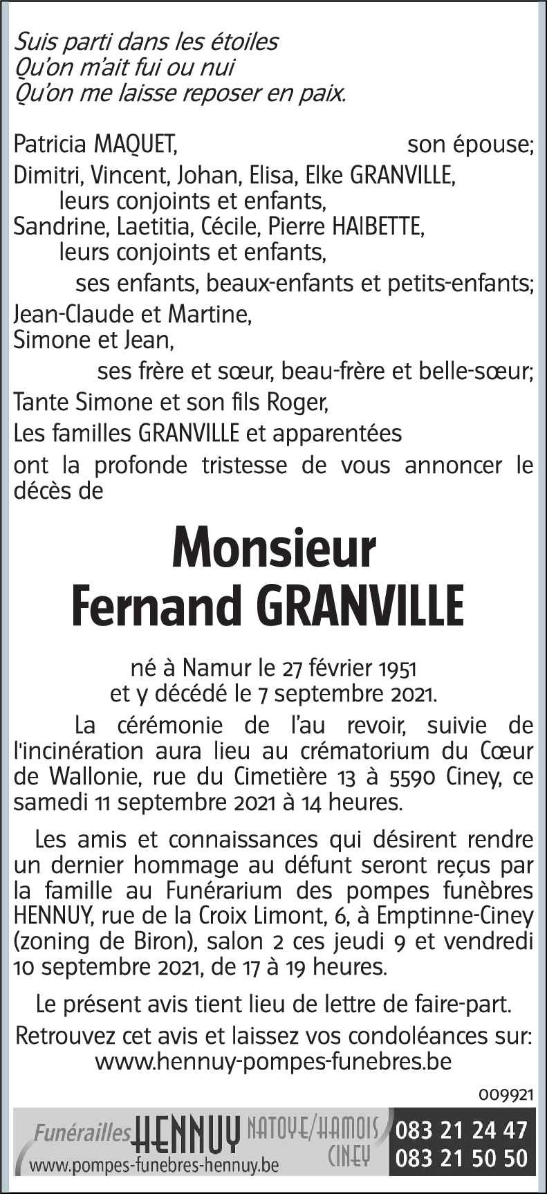 Fernand GRANVILLE