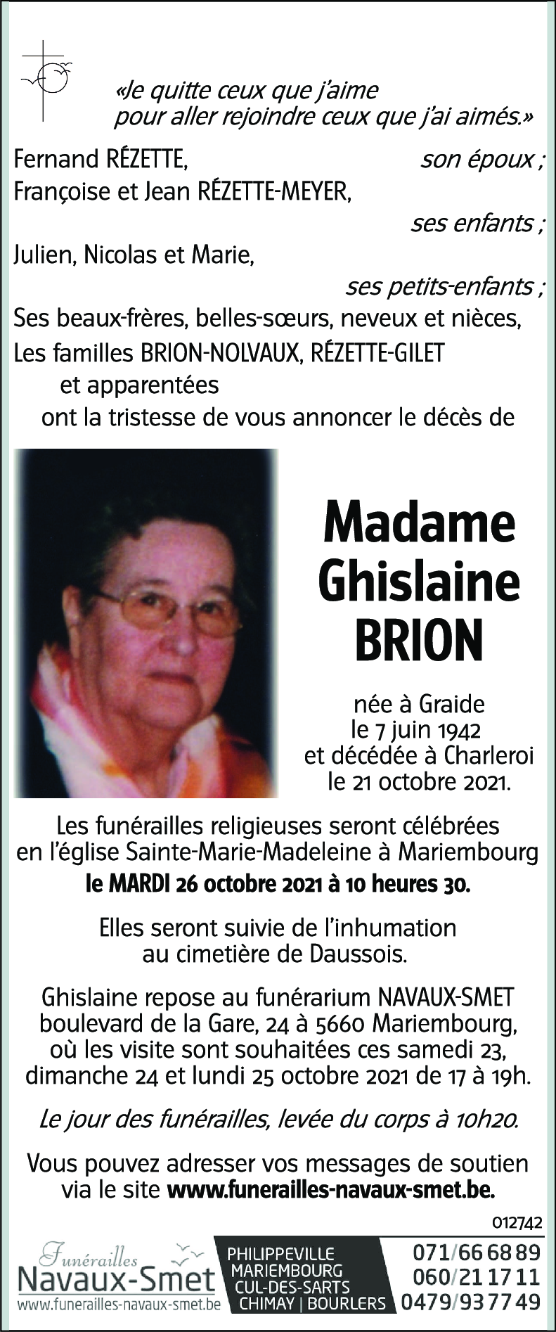 Ghislaine BRION