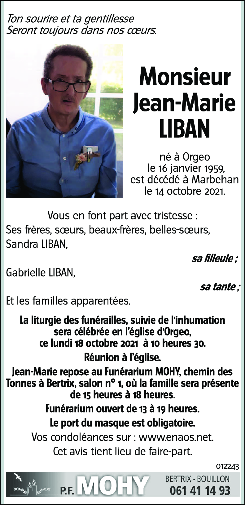 Jean-Marie LIBAN